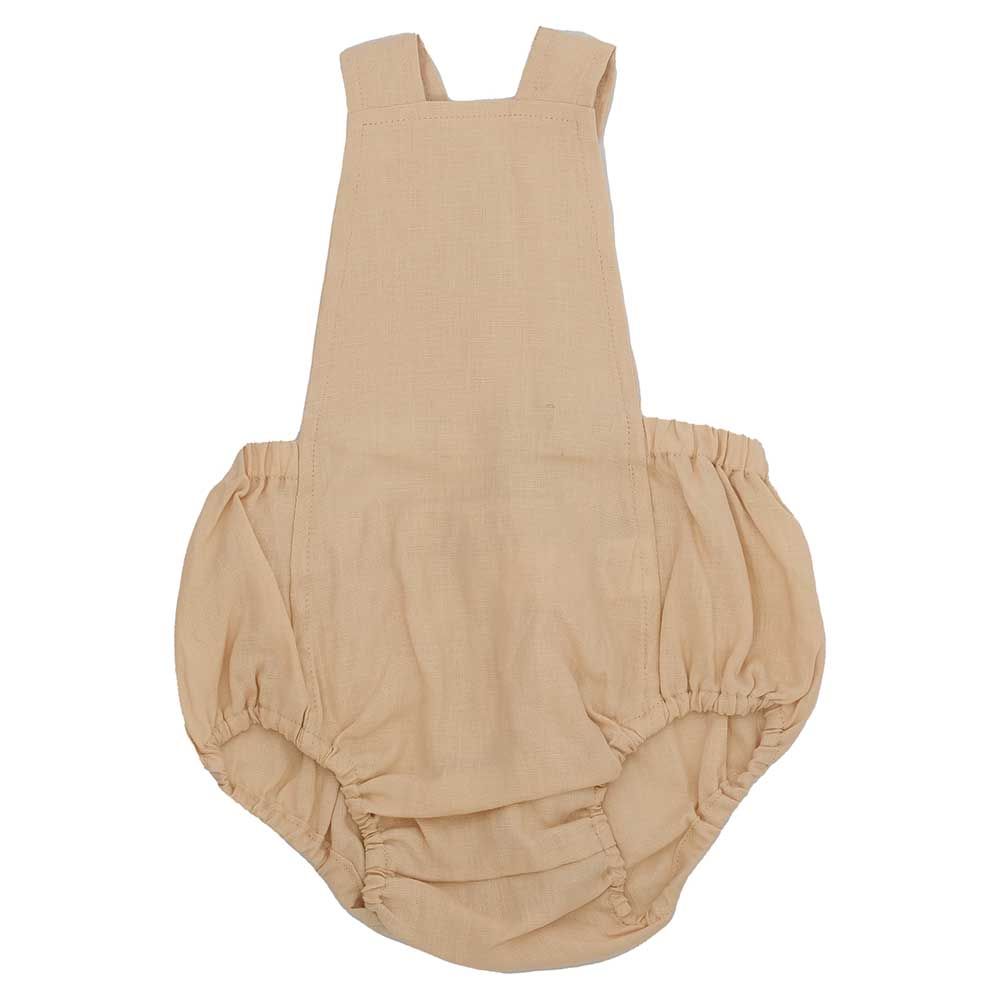 Kyara - Pure Linen Sleeveless Onesie - Beige