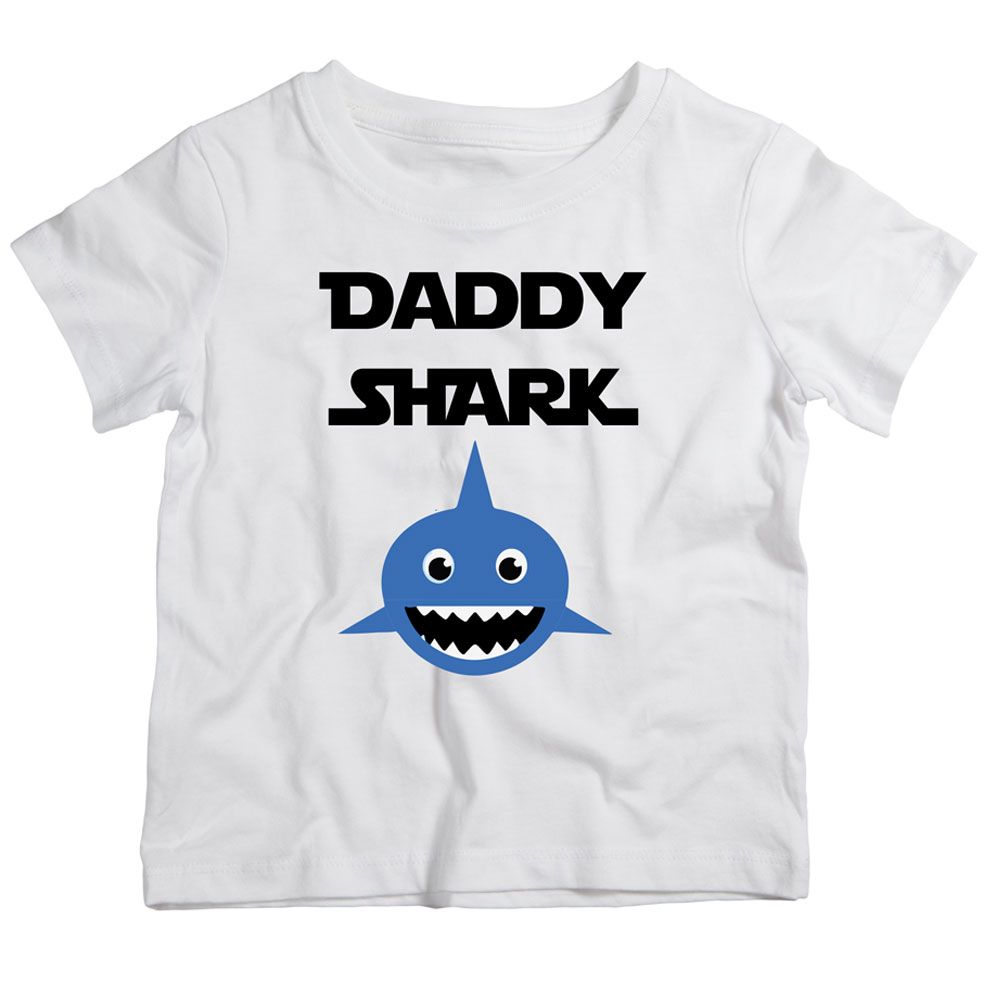 Twinkle Hands - Daddy Shark T-Shirt - White