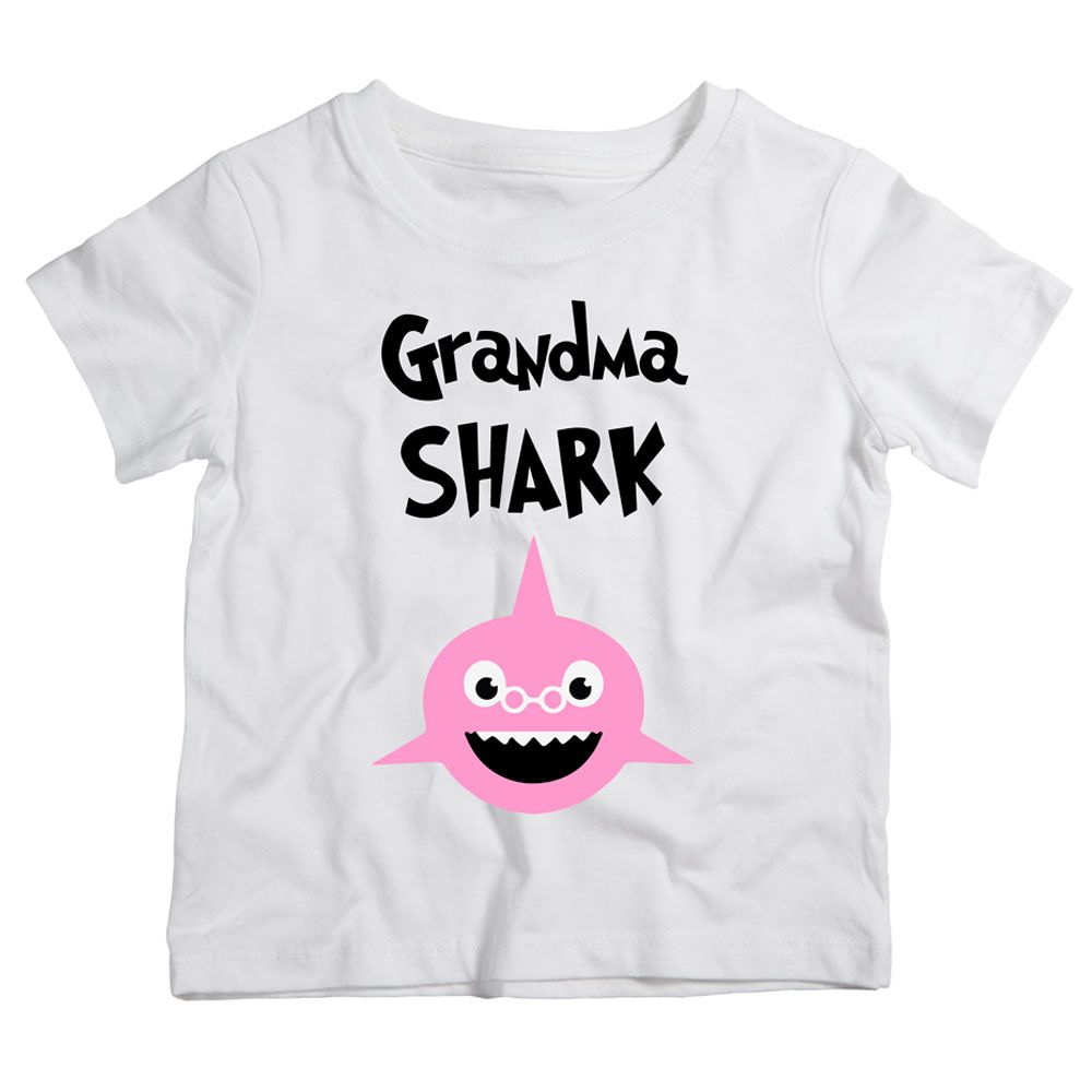 Twinkle Hands - Grandma Shark T-Shirt - White