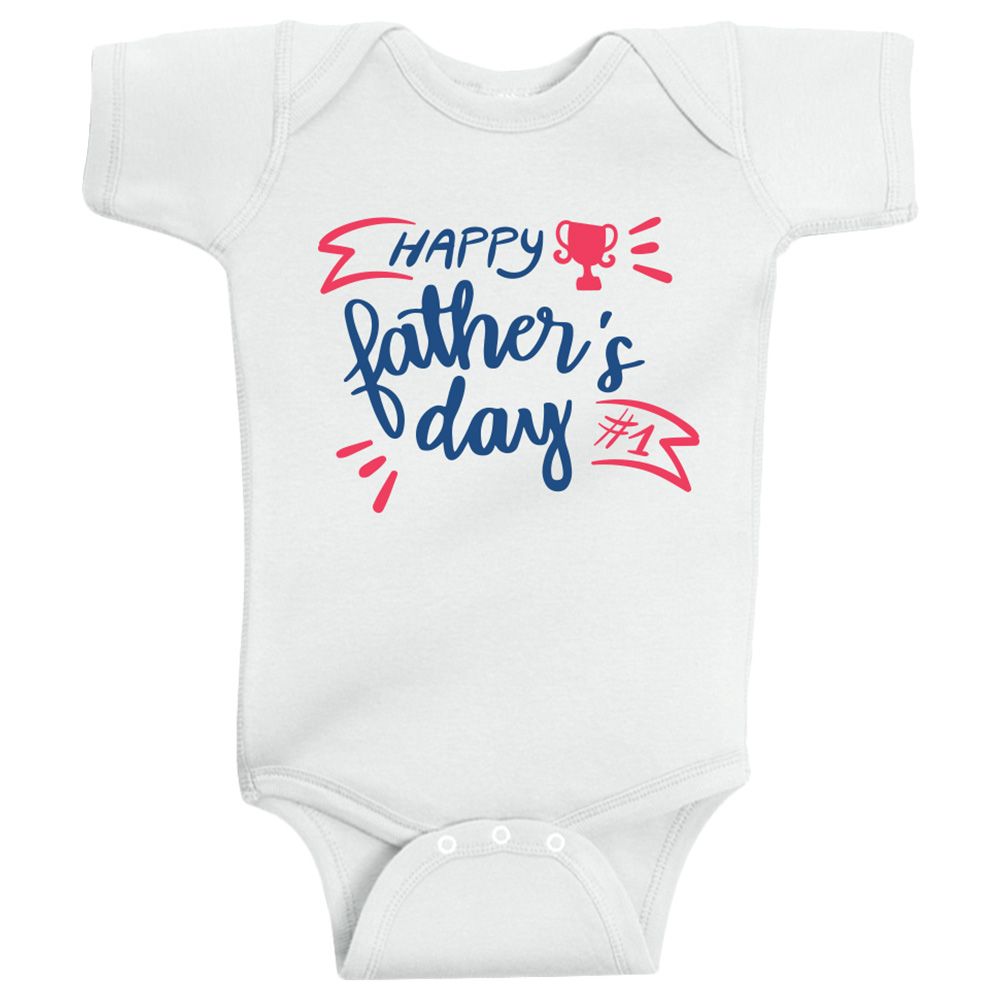 Twinkle Hands - Happy Father's Day Onesie - White