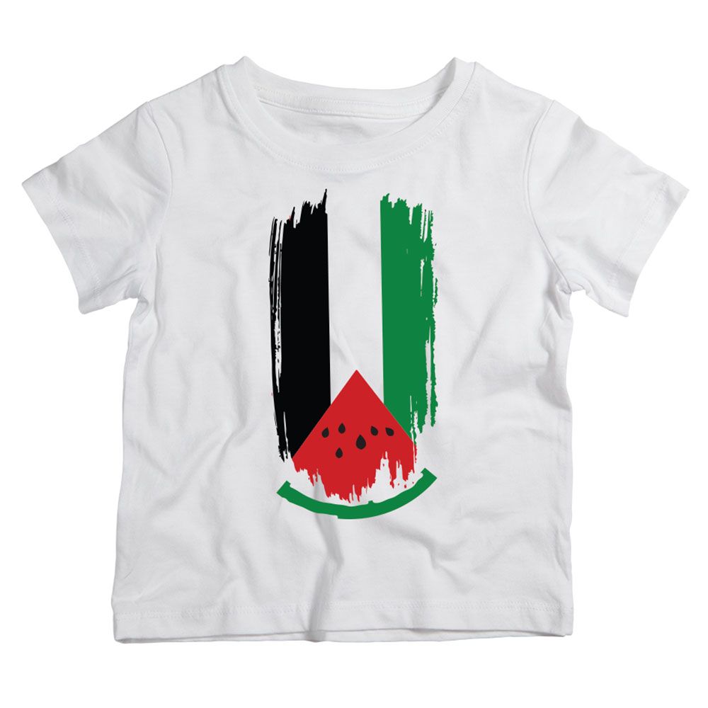 Twinkle Hands - Palestine Flag Watermelon Adults T-shirt - White