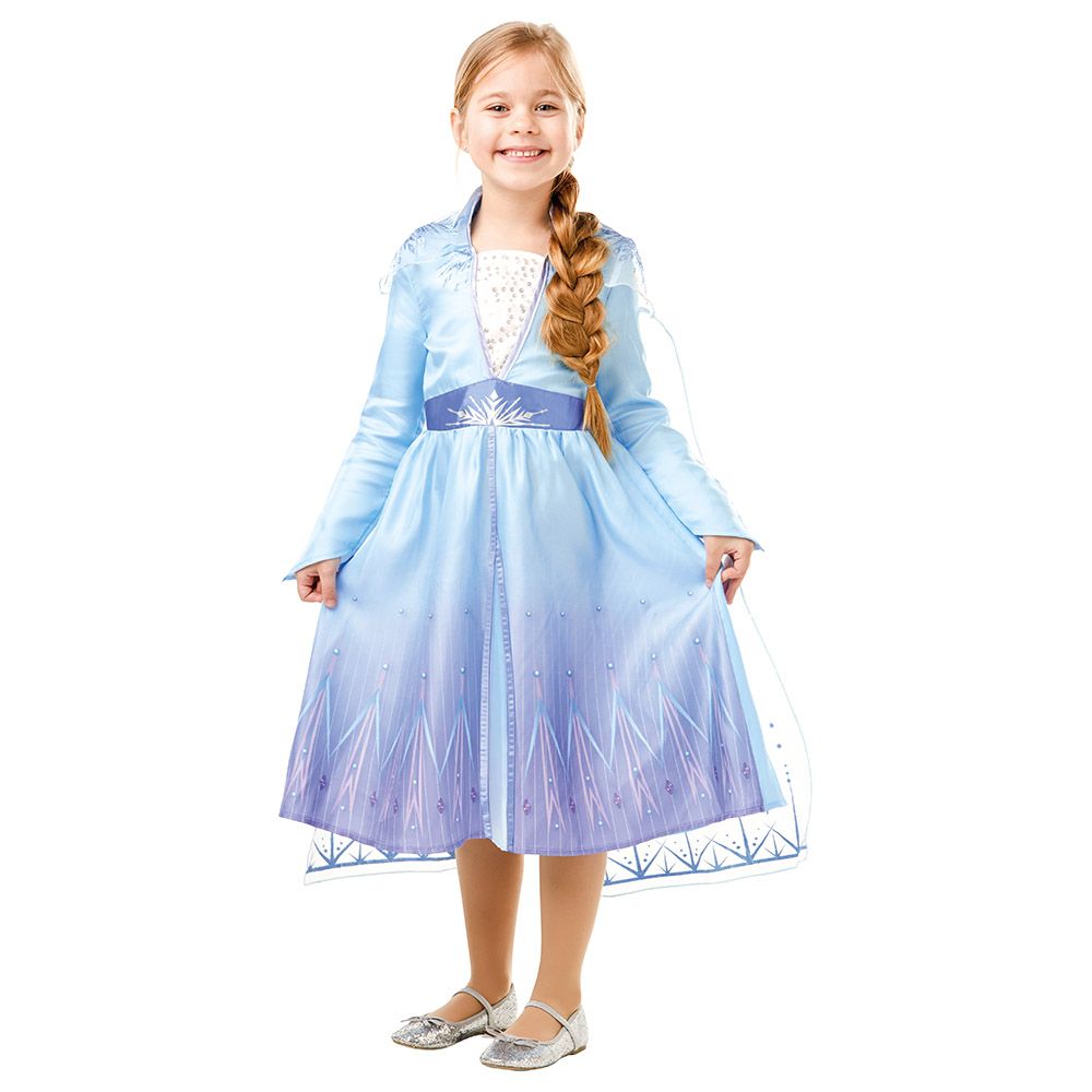 Rubie's - Frozen 2-Elsa Travel Dress Classic Sky Blue 5-6Y