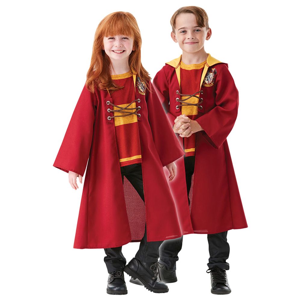 Rubie's - Quidditch Deluxe Hooded Child Robe Costume - Red