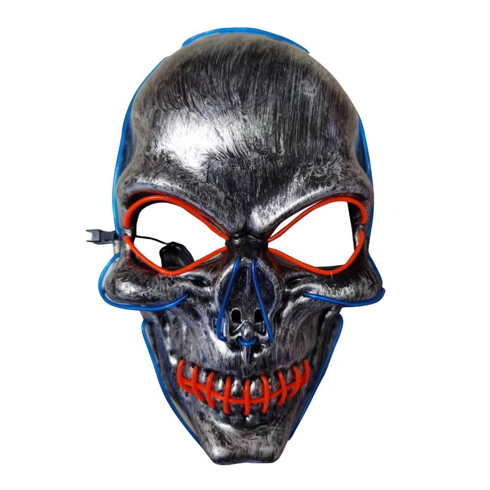 Mad Costumes - Light-Up Skull Mask Kids Halloween Accessory Black