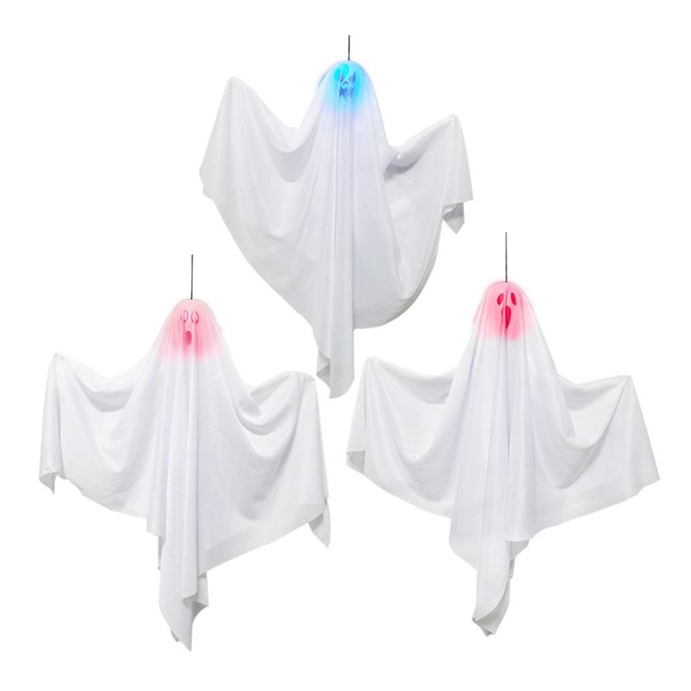 Mad Costumes - Hanging Ghost Decoration - Pack of 3 - White