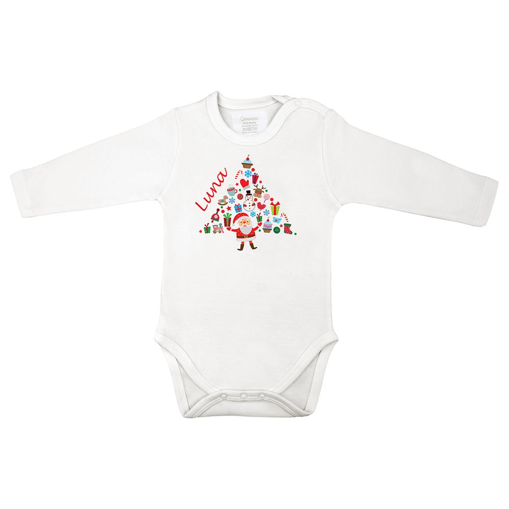 Mini Plum - Personalised Christmas Tree Bodysuit