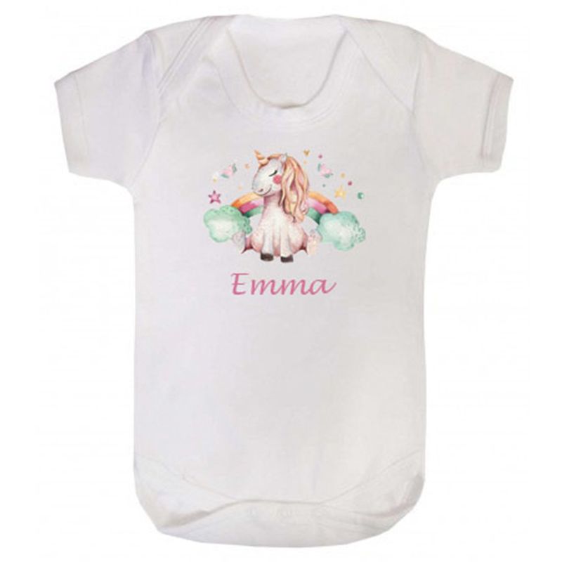 Mini Plum - Personalized Baby Bodysuit Unicorn Cloud