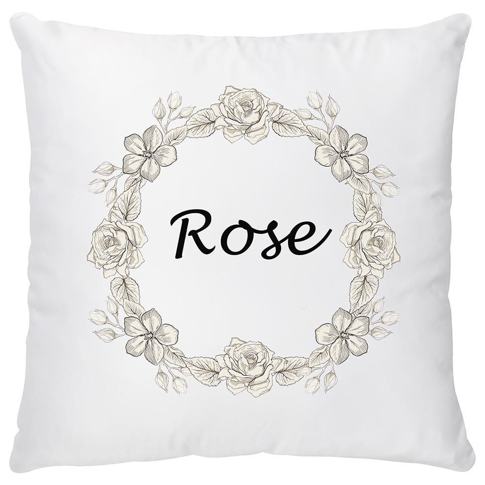 Mini Plum - Cushion Cover - Vintage Roses - White