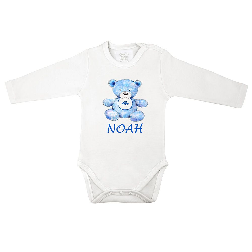 Mini Plum - Personalized Baby Teddy Bodysuit