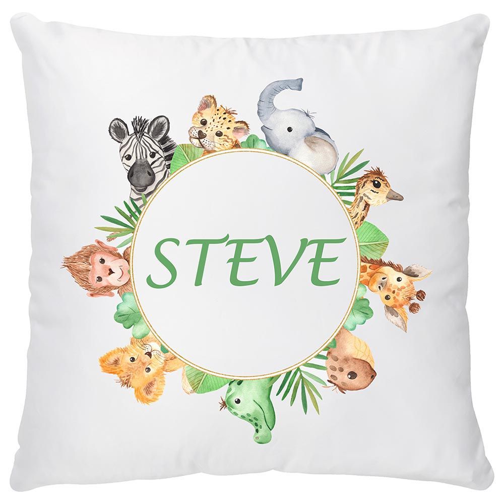 Mini Plum - Cushion Cover - Forest Animals - White