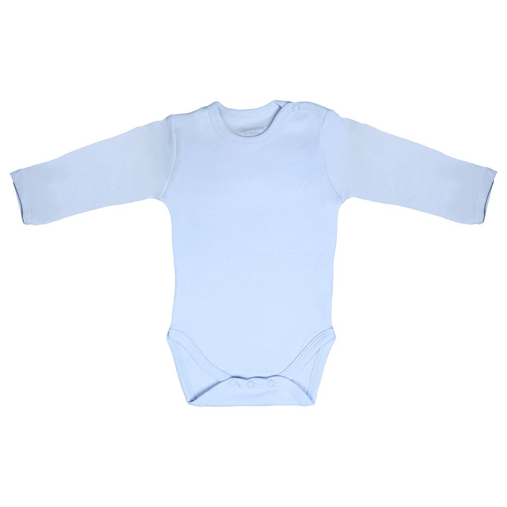 Mini Plum - Angel Wings Long Sleeves Bodysuit - Blue