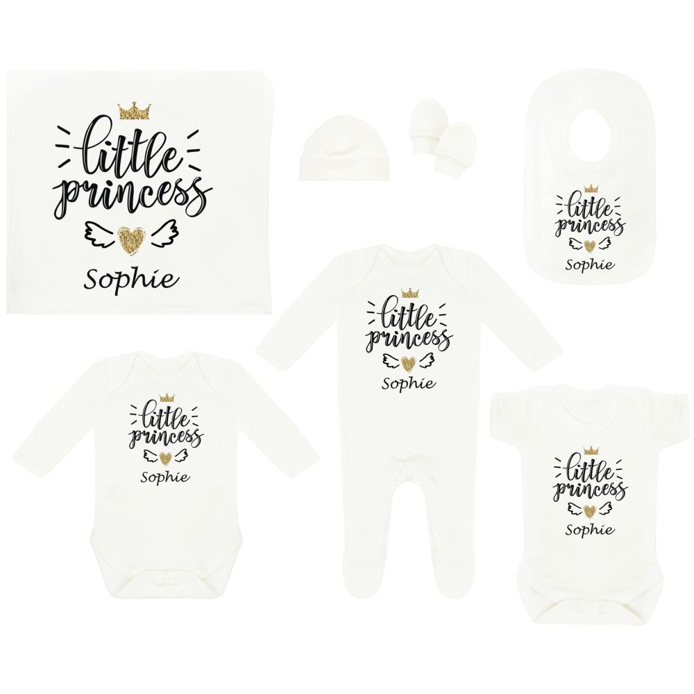 Mini Plum - Personalized Outfit 7pc-Set - White