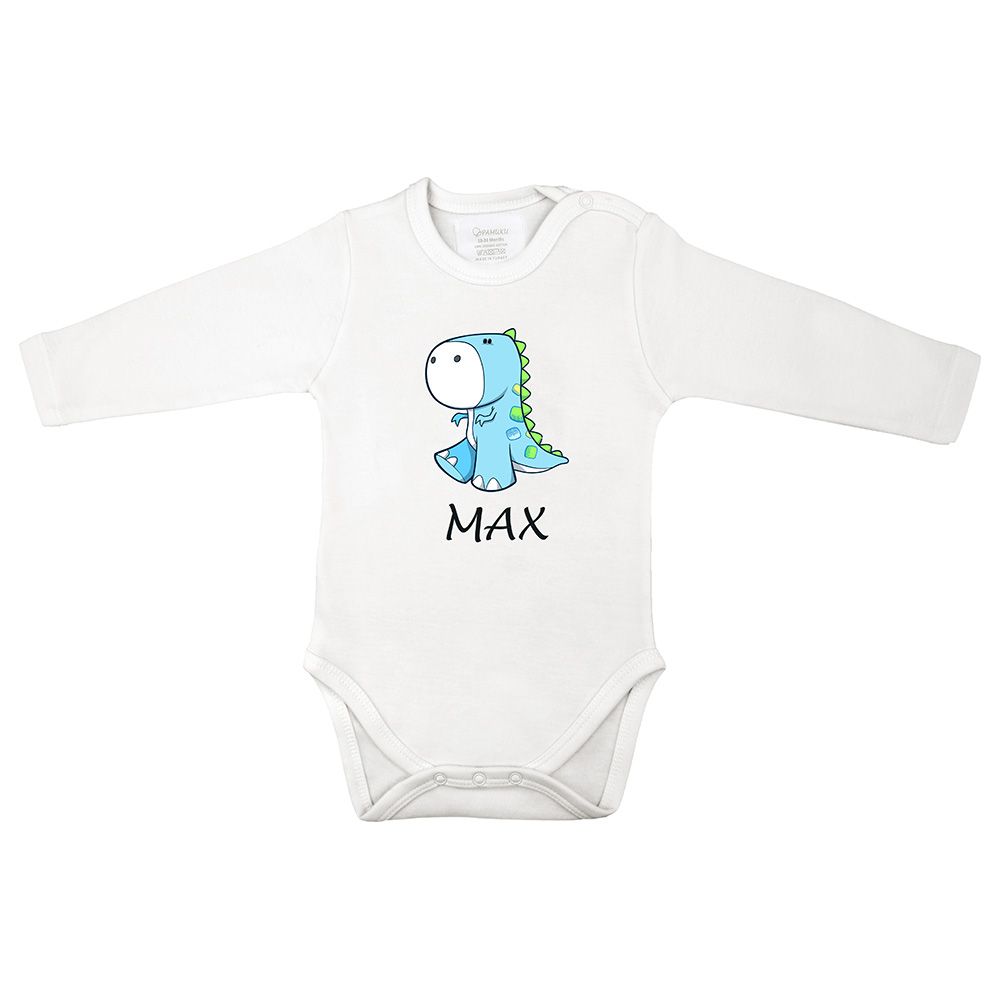 Mini Plum - Dino Personalized Baby Bodysuit