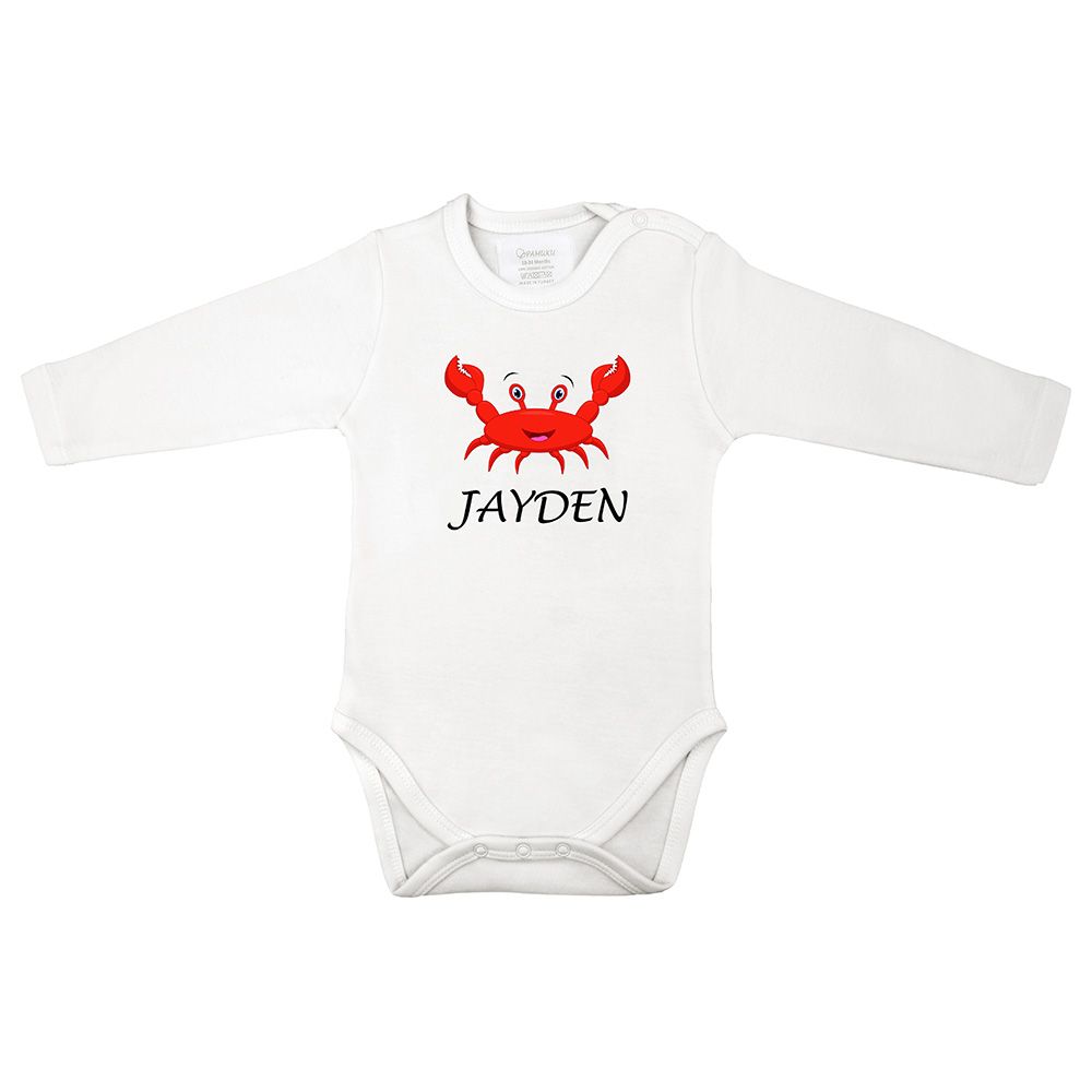 Mini Plum - Crab Personalized Baby Bodysuit