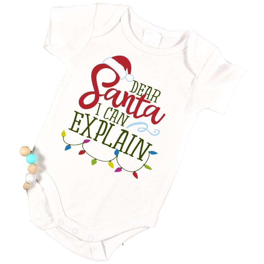 Mini Plum - Dear Santa I Can Explain Bodysuit