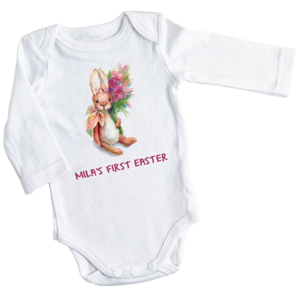 Mini Plum - Personalised   Bunny Bodysuit