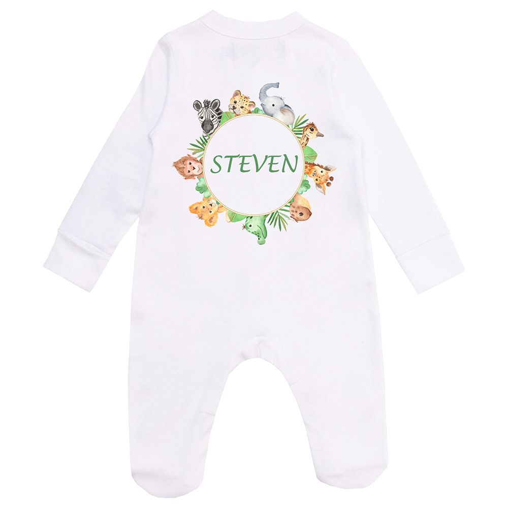 Mini Plum - Personalised Animal With Name Romper