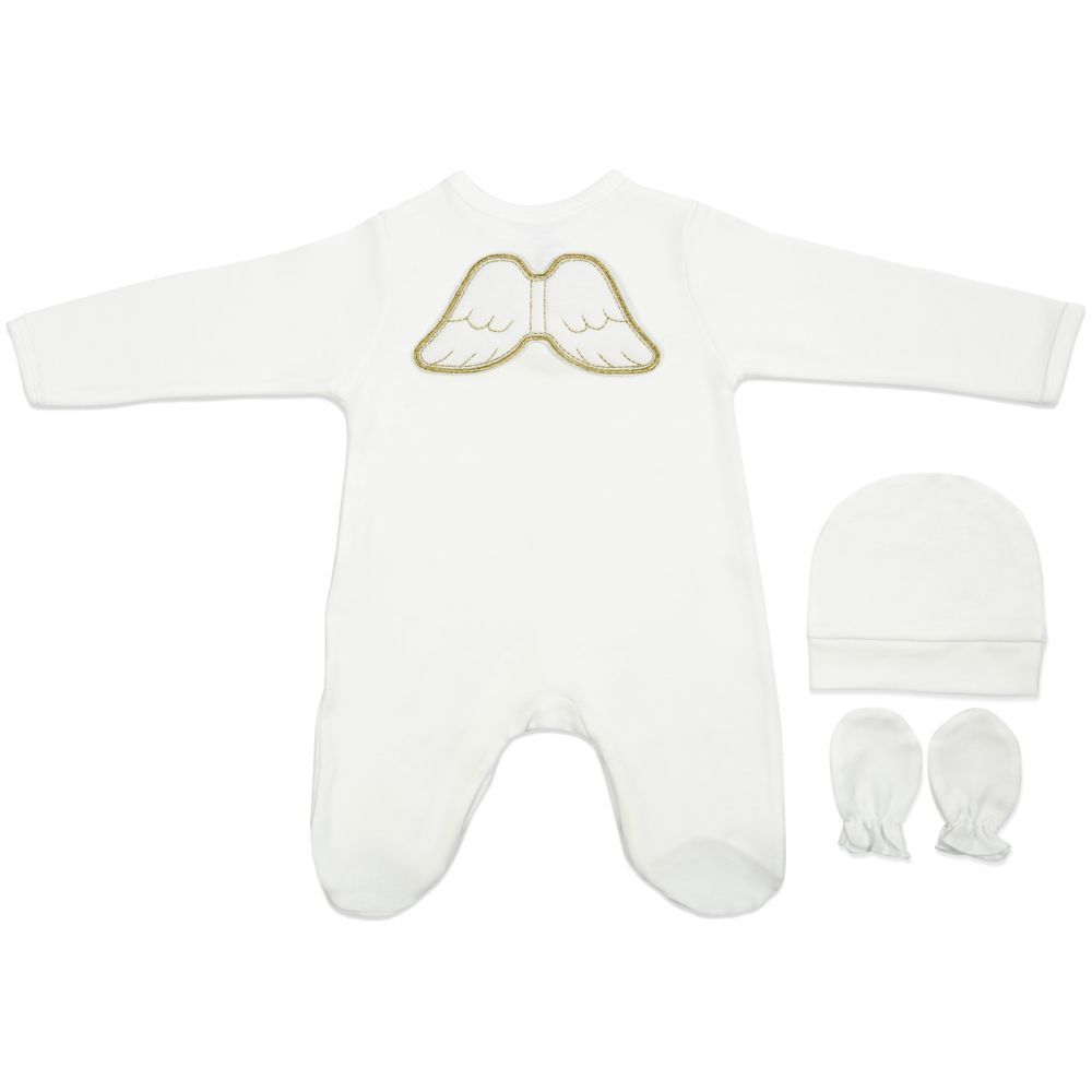 Mini Plum - Coming Home 3pc-Set With Wings - White