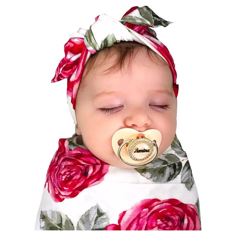 Mini Plum - Personalised Baby Pacifier - White