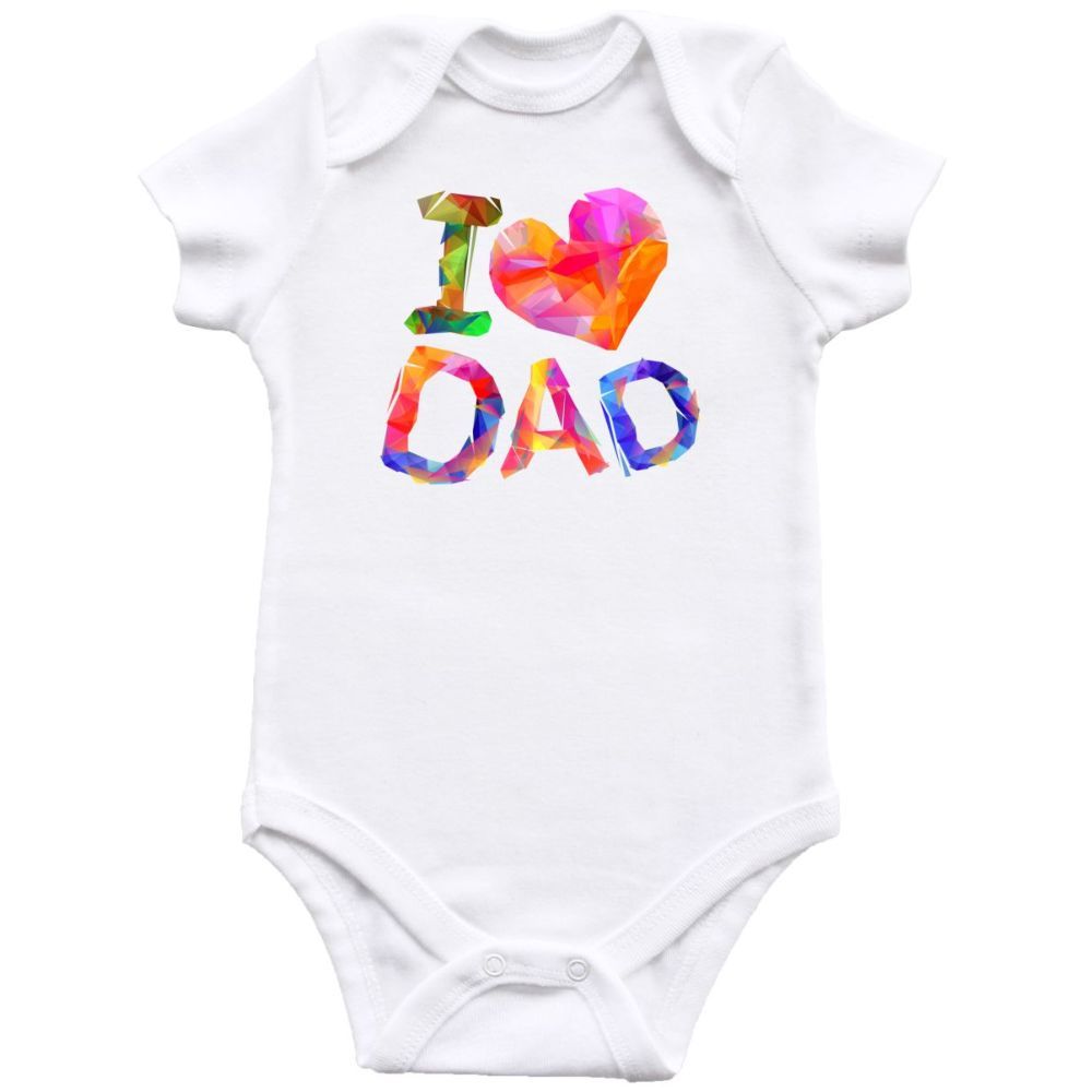 Mini Plum - I Love Dad Printed Shortsleeve Bodysuit