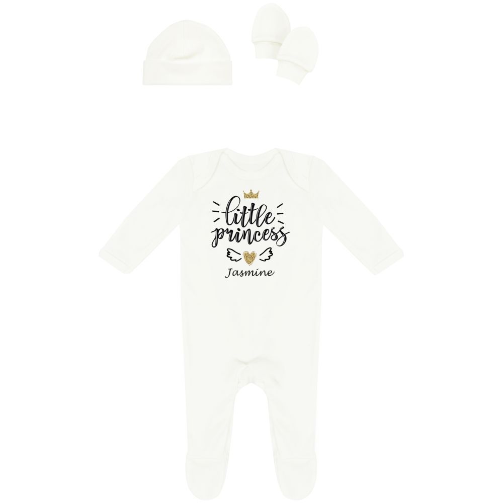 Mini Plum - Personalized Outfit 3pc-Set - White