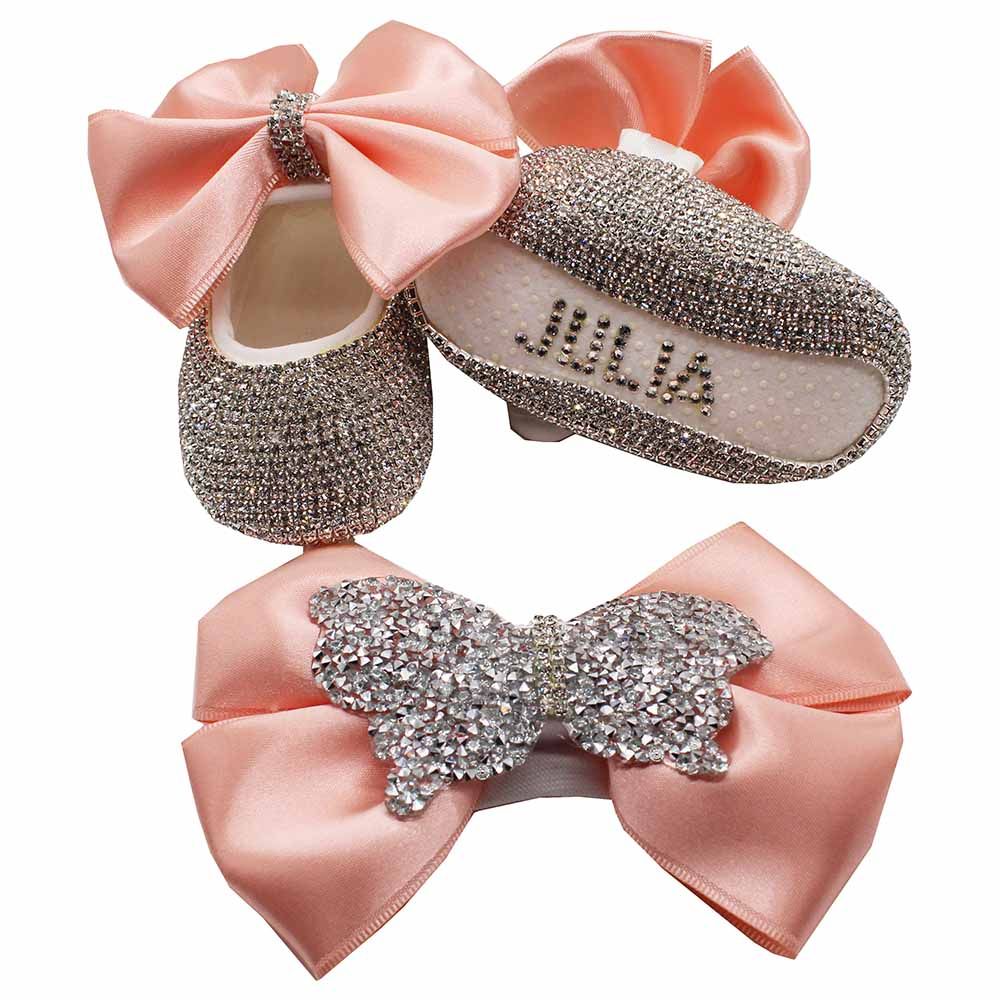 Mini Plum - Personalised Shoes and Headband Set - Orange