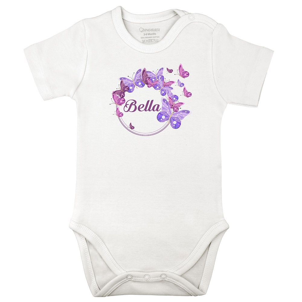 Mini Plum - Personalized Butterfly Bodysuit Purple