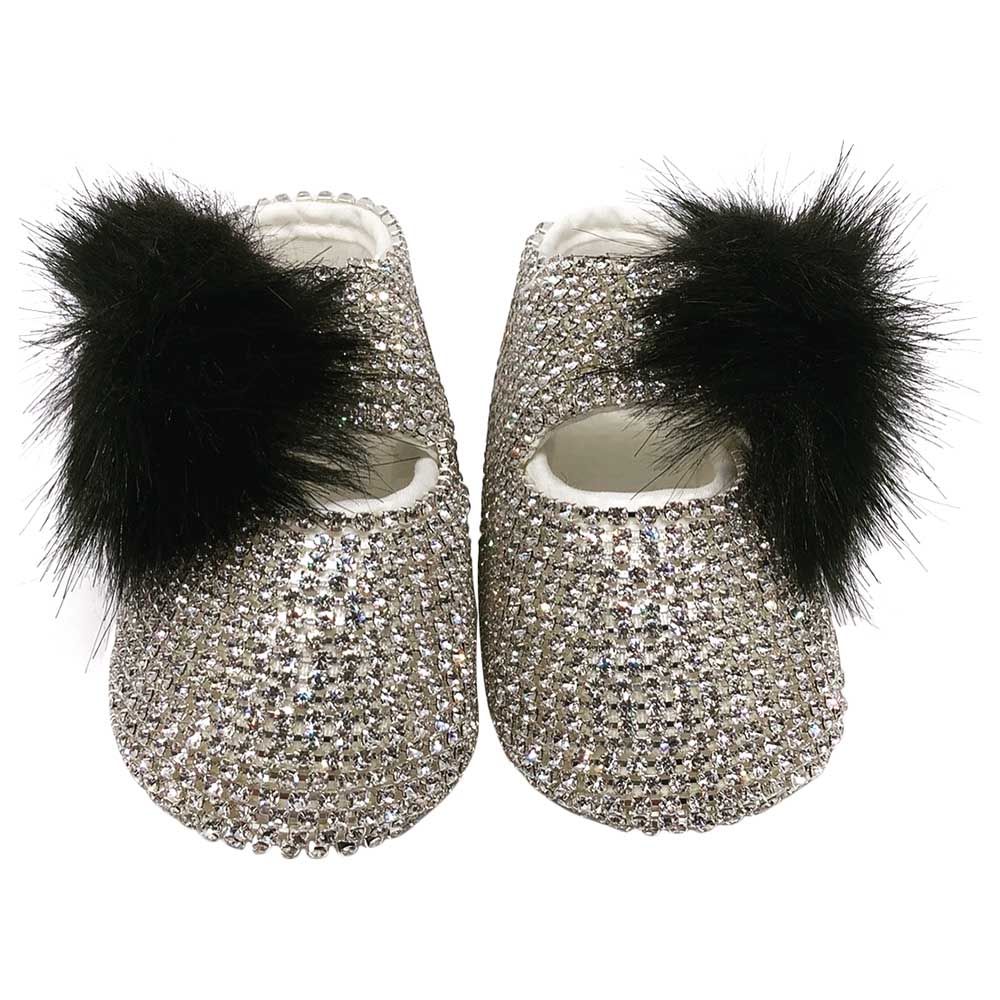 Mini Plum - Pom Pom Bling Shoes - Black