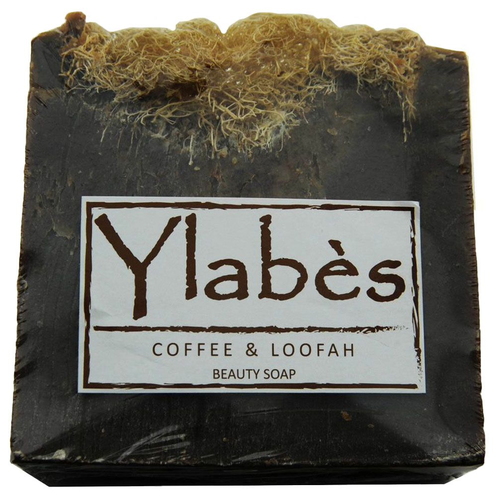 Ylabes - Ground Coffee & Loofah Natural Organic Handmade Soap - 145g