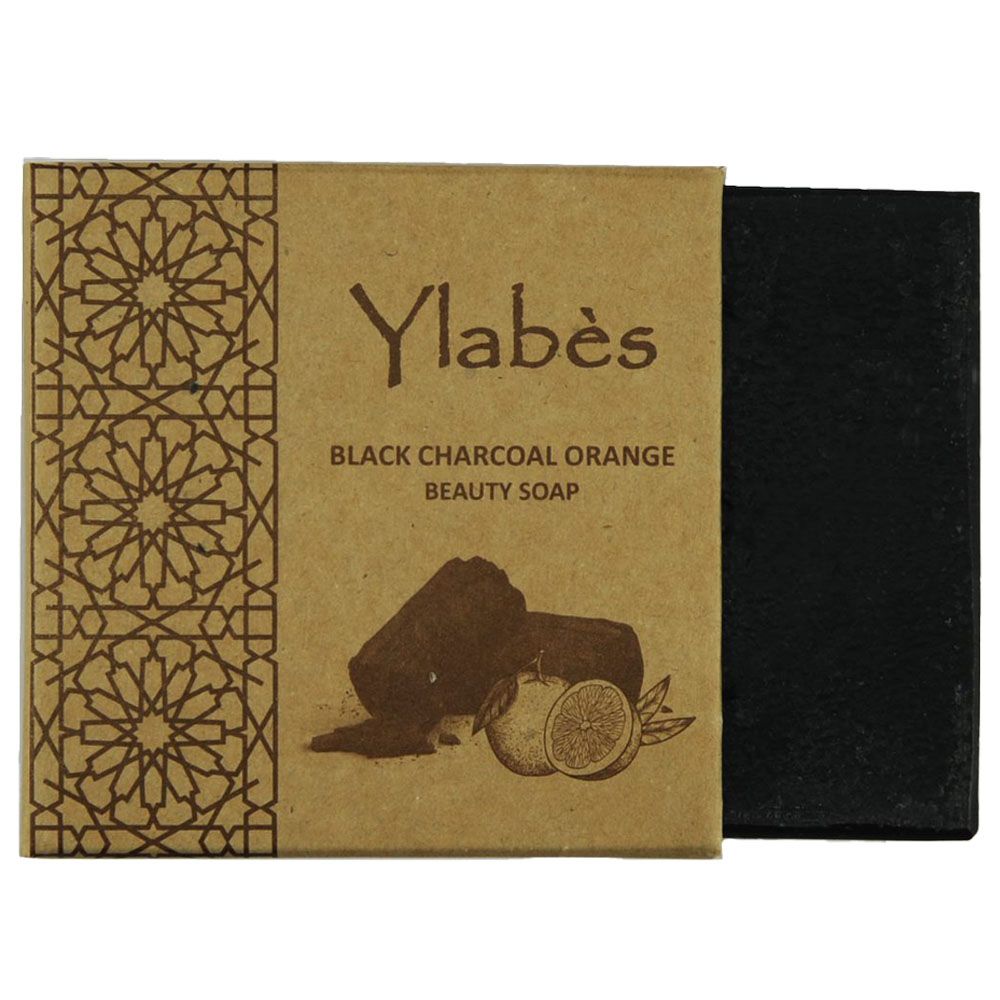 Ylabes - Orange Black Activated Charcoal Natural Organic Handmade Soap - 100g