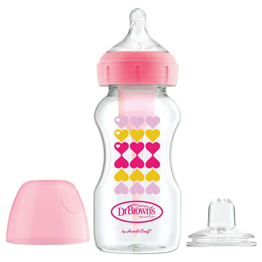 Dr. Brown's - Wide-Neck Options+ Hearts Sippy Spout Bottle