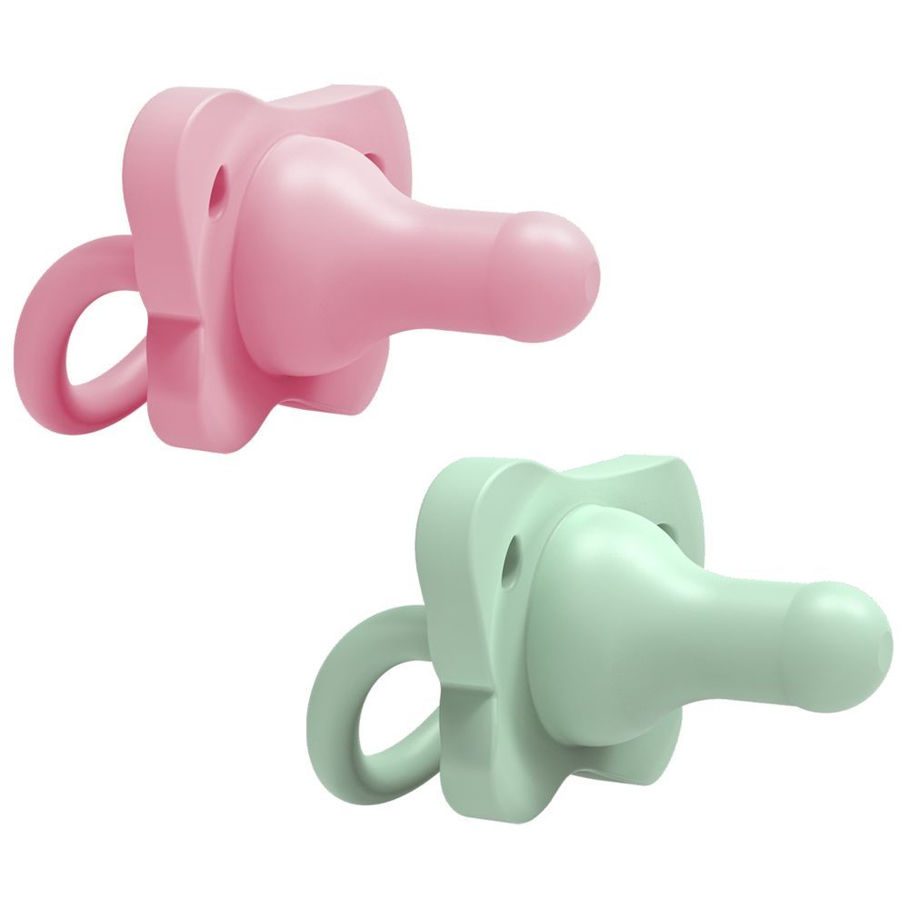 Dr. Brown's - HappyPaci Silicone Soother - Pack of 2 - Pink/Green