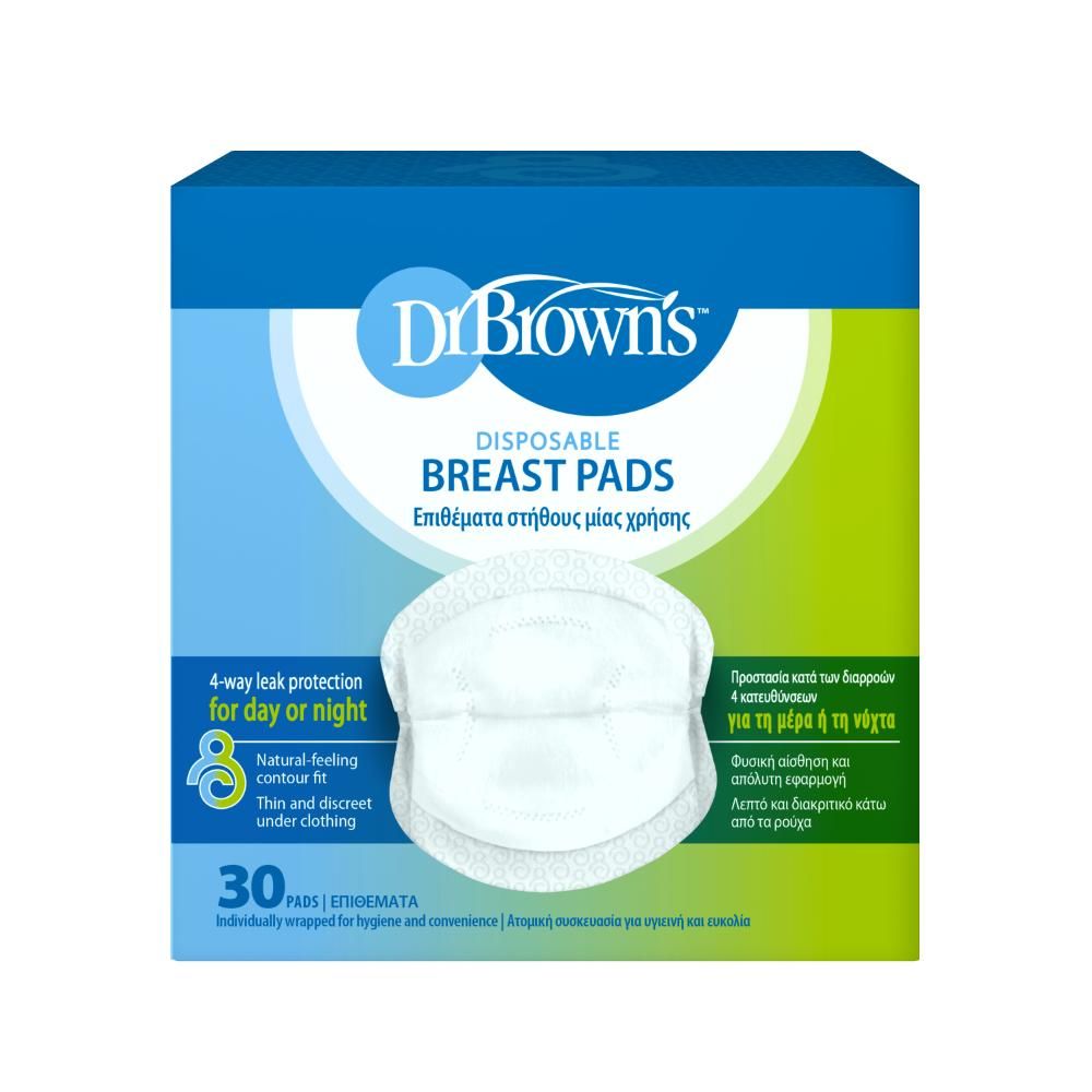 Dr. Brown's - Oval Disposable Breast Pads - 30 Pcs