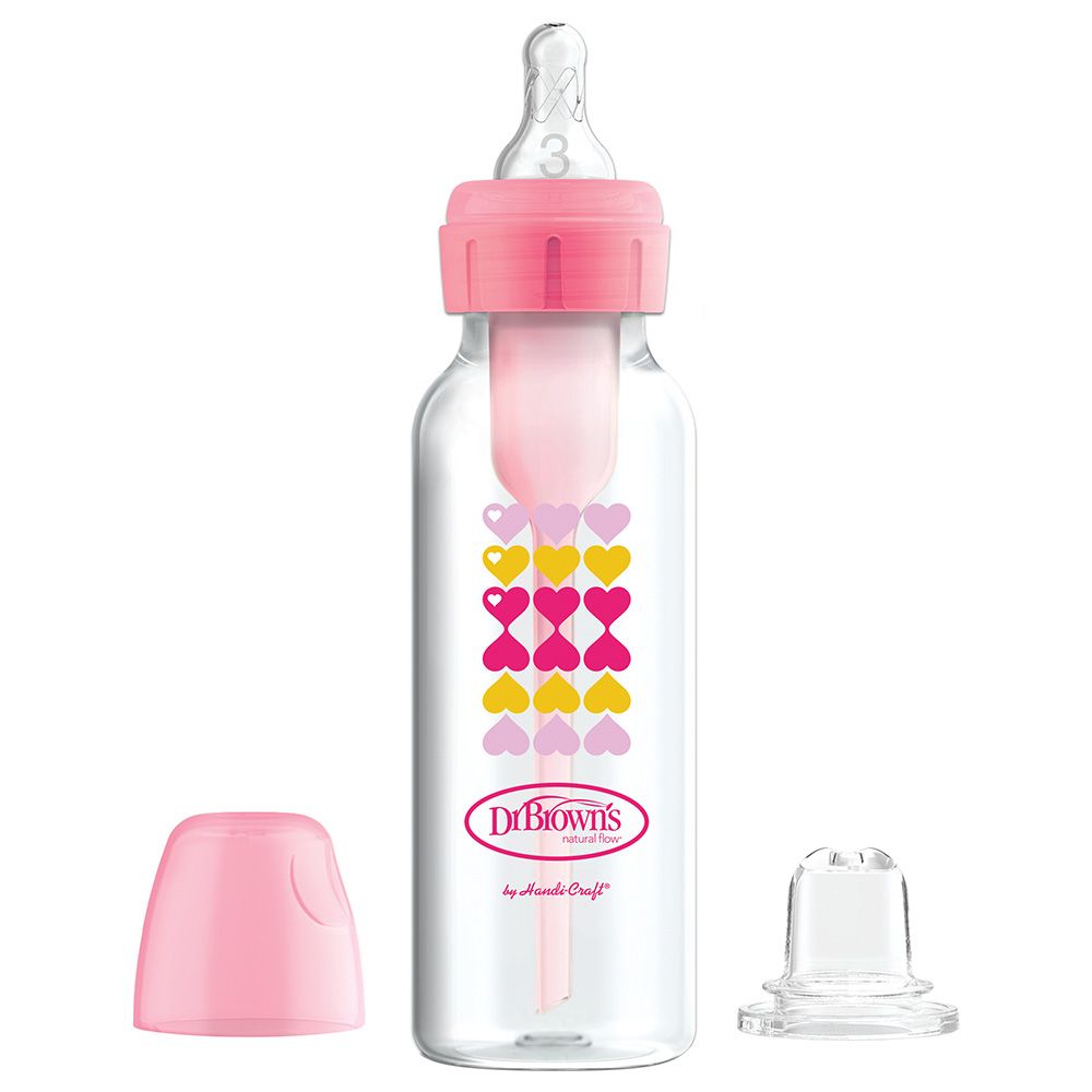 Dr. Browns - Narrow Options+ Bottle to Sippy Kit - Pink - 250ml