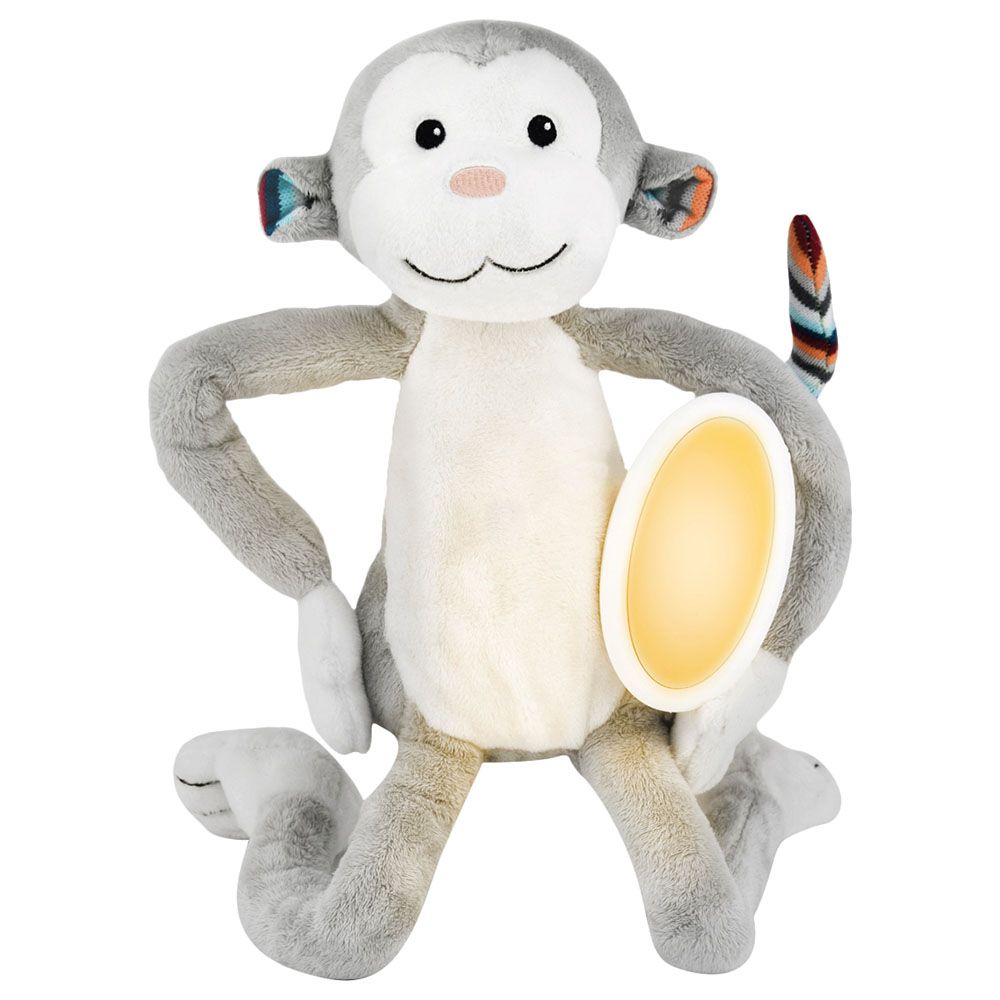 ZAZU - Max the Monkey Soft Toy Nightlight - Grey