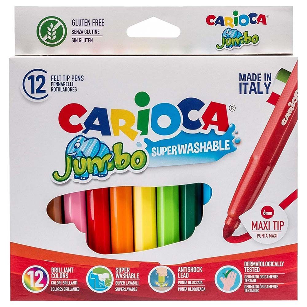 Box 12 colored jumbo felt pens Maxi