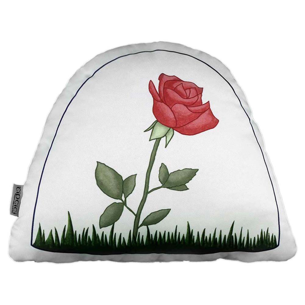 Red sales rose pillow