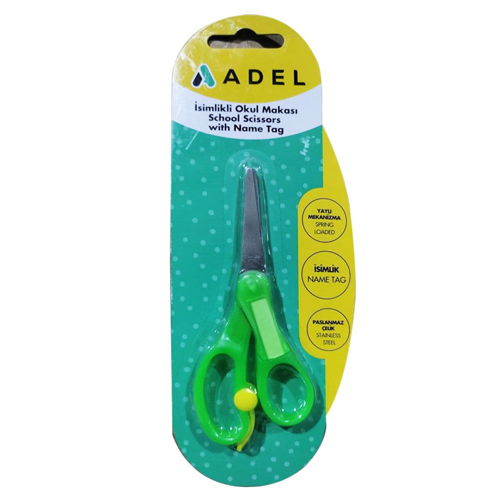 1pc Plastic Spring-loaded Safety Scissors For Paper Cutting And