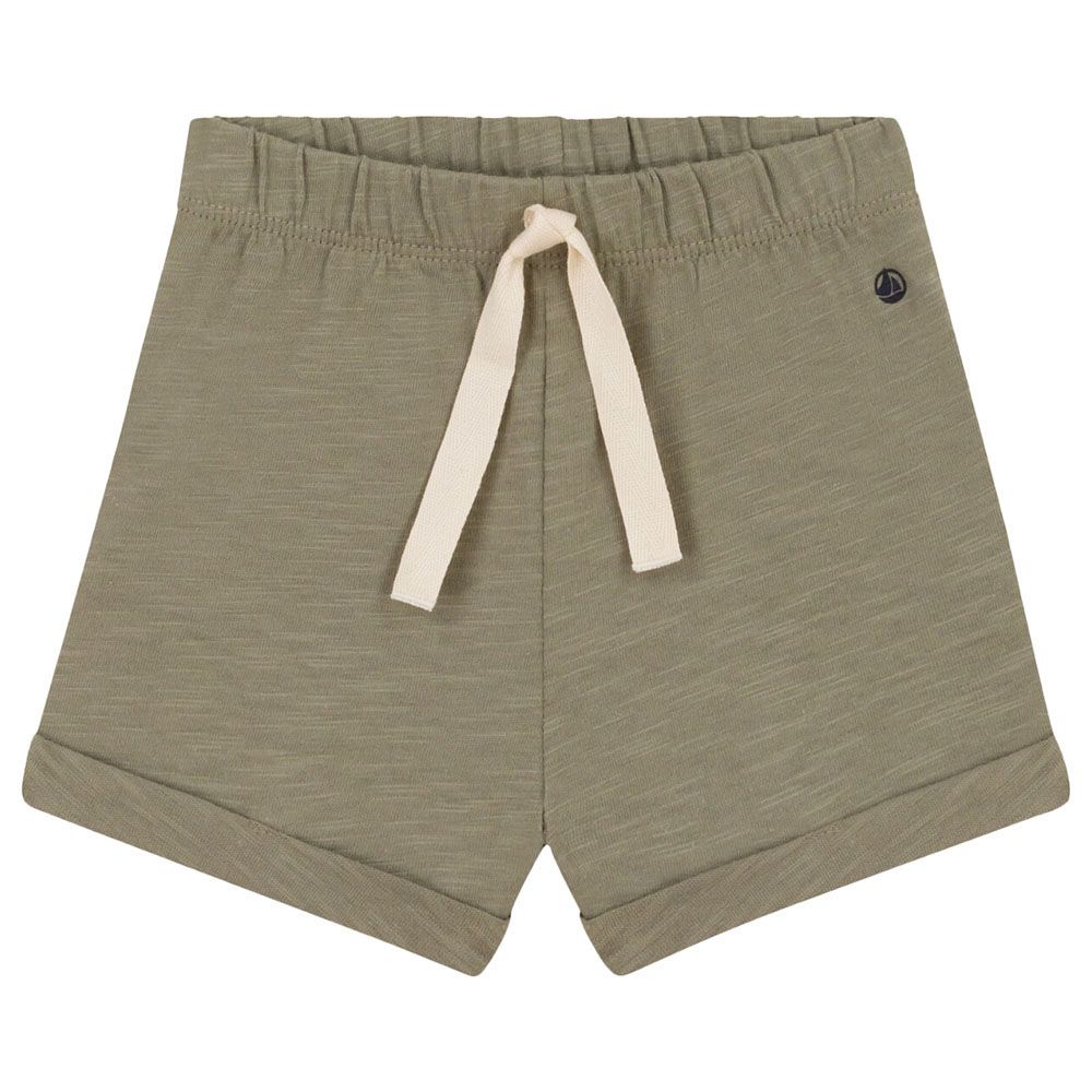 Petit Bateau Baby s Plain Slub Jersey Shorts Green