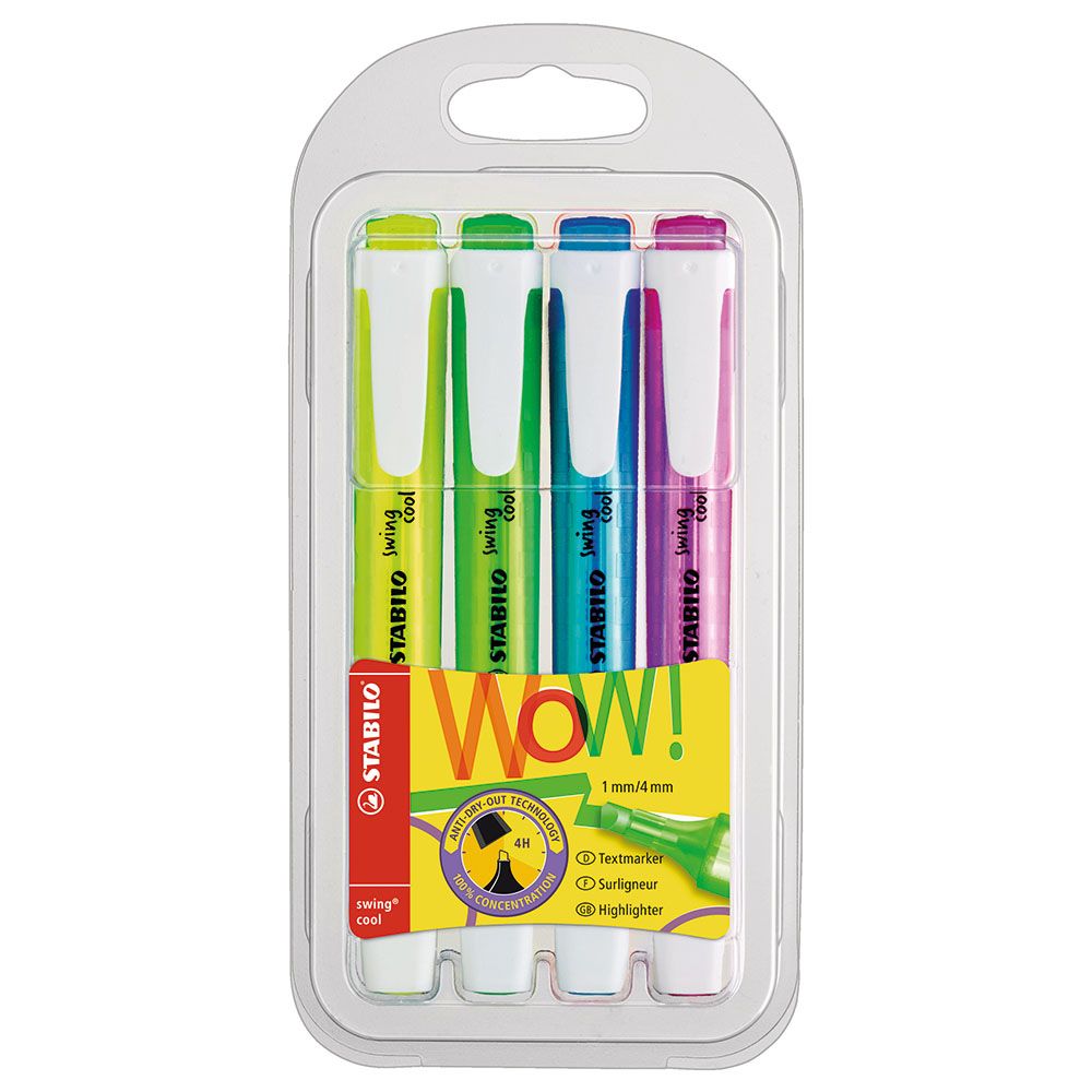 Stabilo - Swing Cool Highlighter - Pack of 4