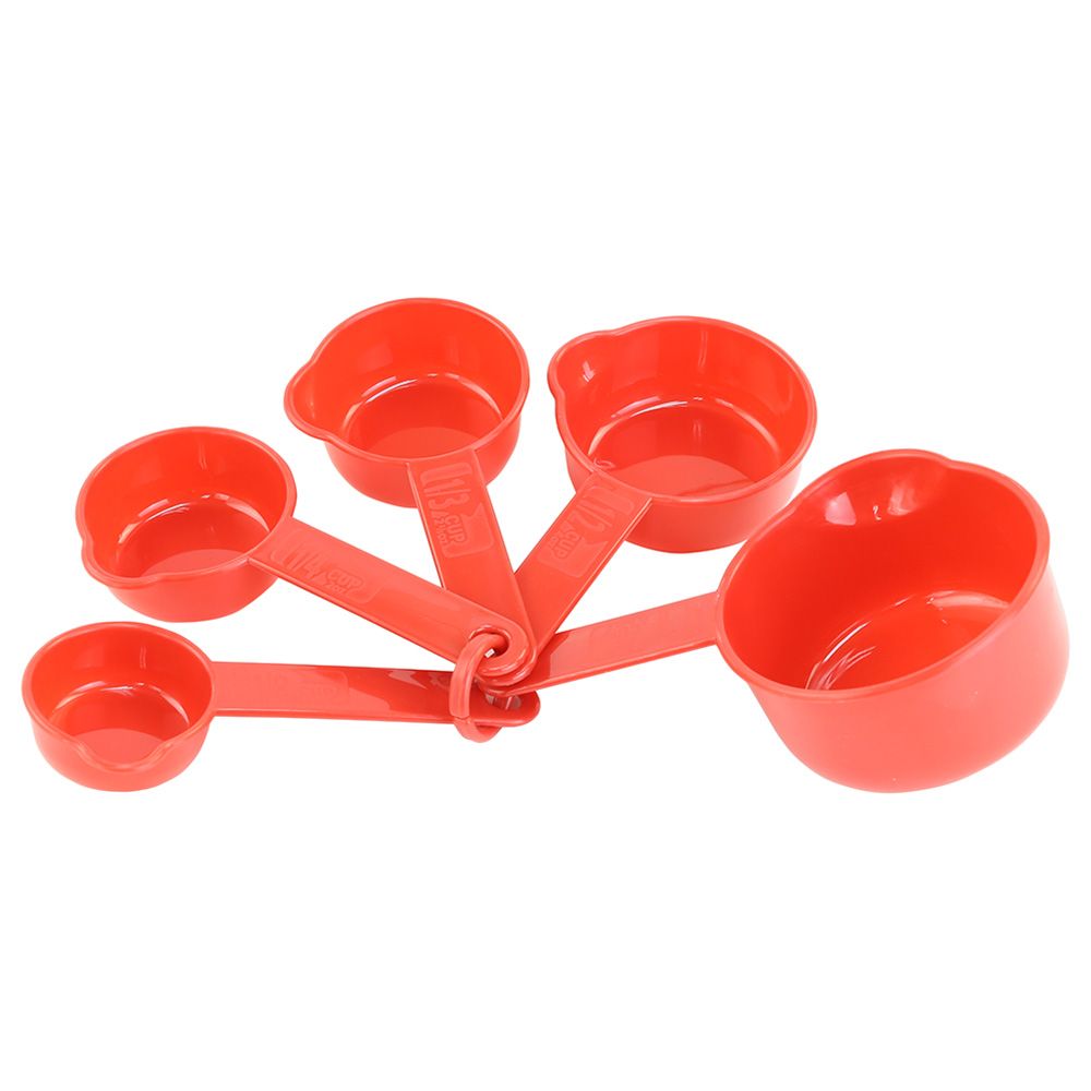 BETTY CROCKER RED PLASTIC MEASURING 1/4 1/3 1/2 1 CUP SIZES SET