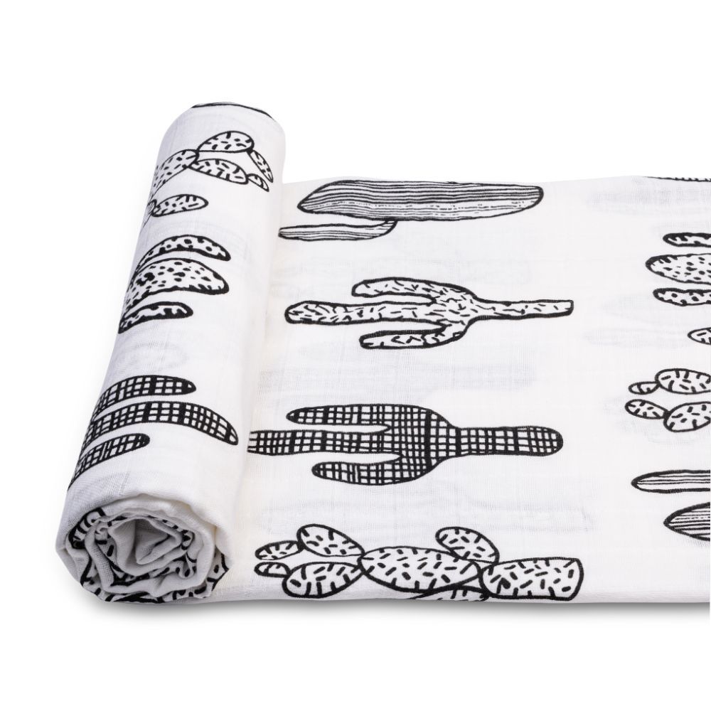 Black and white sales muslin swaddle