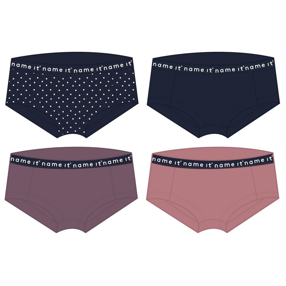 Name it Organic Hipster Briefs Pack of 4 Dark Sapphire Buy