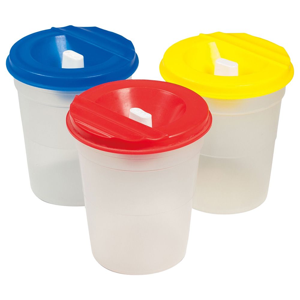 Popular Playthings Non-Spill Paint Cups and Chubby Paint Brushes