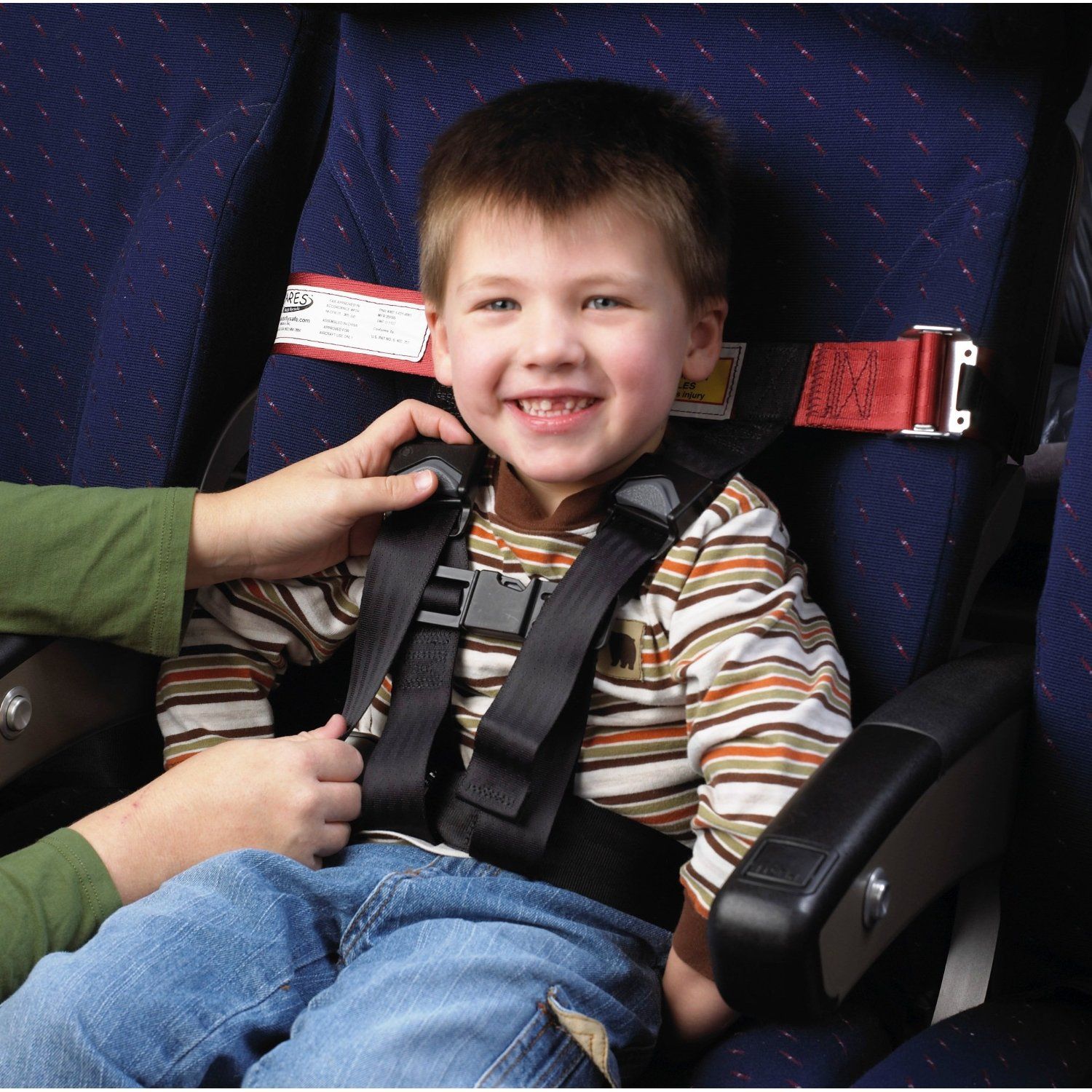 Child aviation restraint clearance system