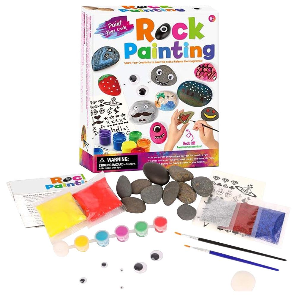 Rock Painting Kit for Kids - Arts and Crafts Set for Painting and