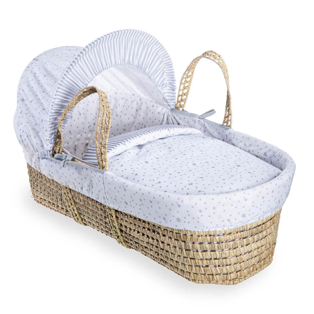 Clair de lune stars sales and stripes moses basket