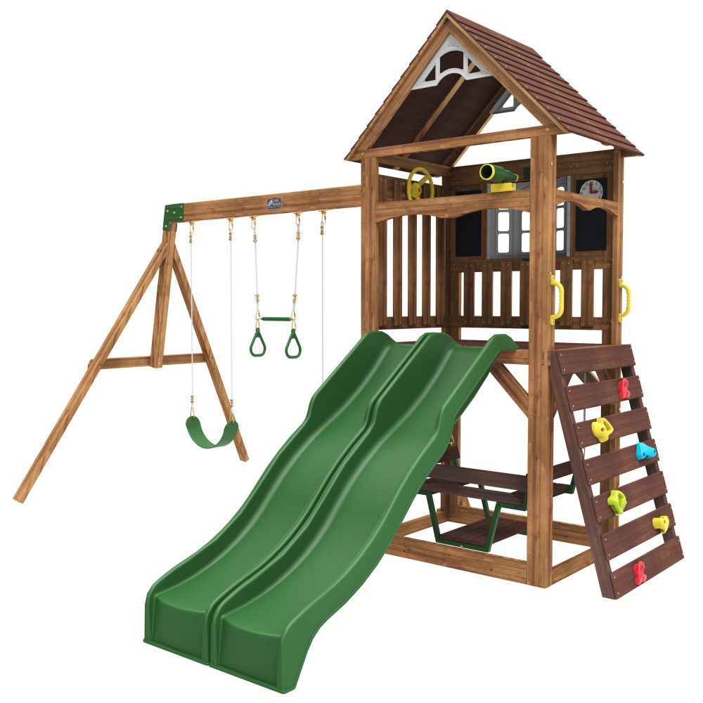 Bear Cave Lodge Swing Set and Playset - KidKraft