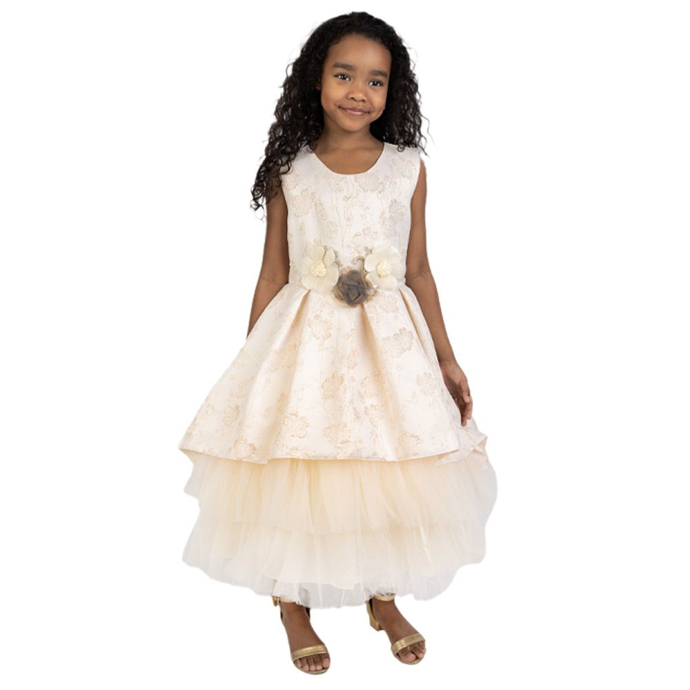 Girls cream party clearance dress