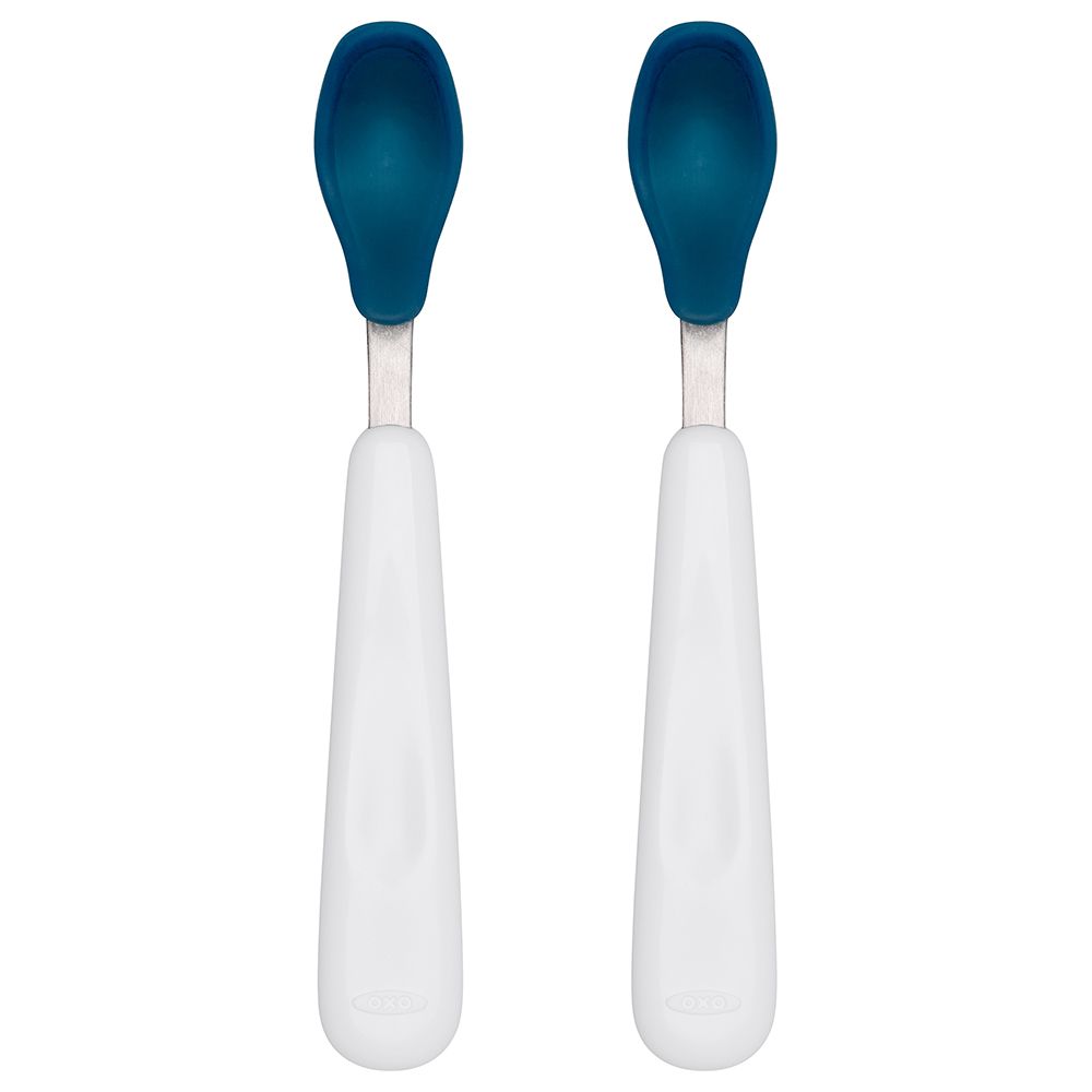 OXO Tot Silicone Spoon Set Navy